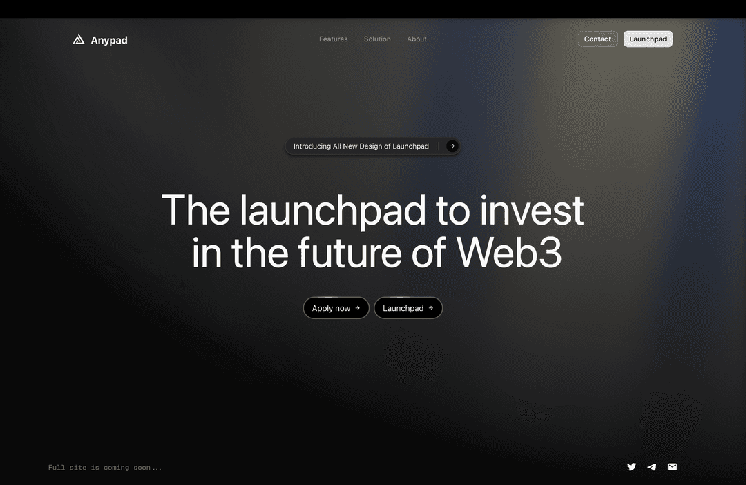 Anypad Landing Page